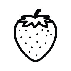 Strawberry Vector Outline Icon. EPS 10 File 