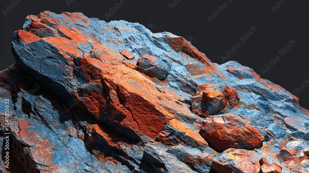 Poster textured rock formation with contrasting colors displaying geological mineral patterns and natural r