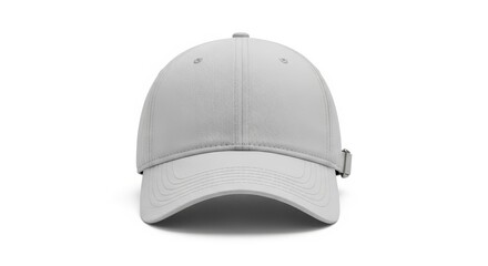 Fototapeta premium Light gray baseball cap isolated on white background