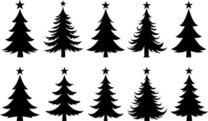 "Christmas Tree Silhouette Collection" bundle 