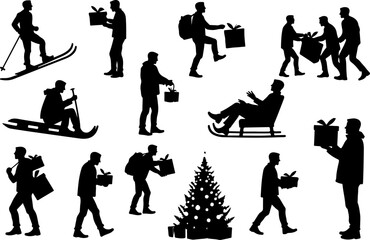 Christmas, Holiday  Festive Vector Bundle Graphics