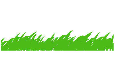 Fresh green grass horizontal border for nature, eco and landscape designs