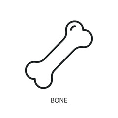 Bone thin line vector icons.