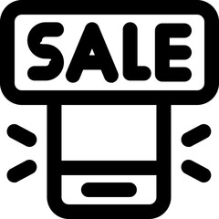 sale line icon. Clean and minimalist vector icon for websites, mobile apps, presentations, and logos. Fully scalable and customizable for any project.