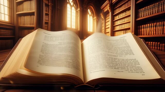 Illuminated manuscript, showcasing literary heritage and scholastic atmosphere