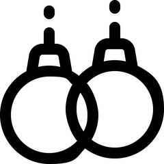 gym ring line icon. Clean and minimalist vector icon for websites, mobile apps, presentations, and logos. Fully scalable and customizable for any project.