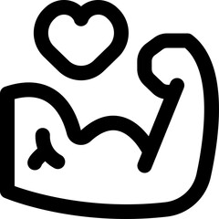 muscle line icon. Clean and minimalist vector icon for websites, mobile apps, presentations, and logos. Fully scalable and customizable for any project.