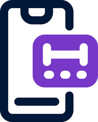 fitness app duotone icon. Sleek and modern vector icon for websites, mobile apps, marketing materials, and corporate design. Fully scalable and ready to use.