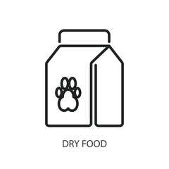 Dry food thin line vector icons.