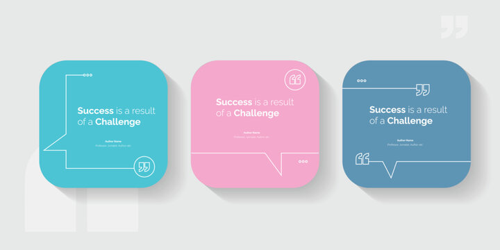 Set Bubble testimonial banner, quote, infographic. Social media post template designs for quotes. Empty speech bubbles, quote bubbles and text box