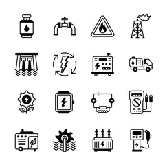 Grab this latest glyph collection of sustainable power icons