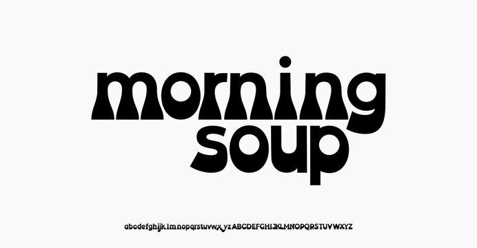 Bold retro display font with playful curves and modern vintage style. Perfect for food branding, poster headlines, cafe logos, and creative typography projects. Includes uppercase, lowercase, 
