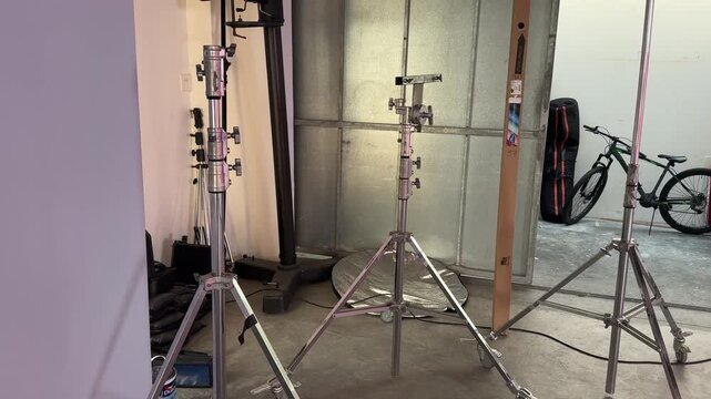 Film Equipment on Set in a studio in Cape Town, South Africa.