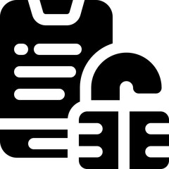 Fototapeta premium locked glyph icon. Strong and solid vector icon for websites, mobile interfaces, presentations, and visual branding. High quality and easy to edit.