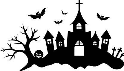 Vektor Design Element - Klassisches abstraktes Halloween Design mit Fledermäusen