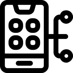 app drawer line icon. Clean and minimalist vector icon for websites, mobile apps, presentations, and logos. Fully scalable and customizable for any project.