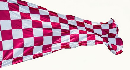 Obraz premium Waving Checkered Flag: Victory Symbol, Finish Line Banner, Racing Concept, Achievement and Competition Graphic