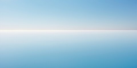 A minimalist composition featuring a gradient blue sky and a white horizon line.
