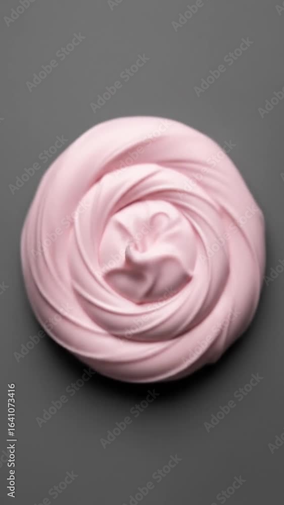 Poster pink cream swirl texture on gray background abstract sweet soft pattern design surface blob round pa