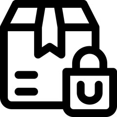 Obraz premium package line icon. Clean and minimalist vector icon for websites, mobile apps, presentations, and logos. Fully scalable and customizable for any project.