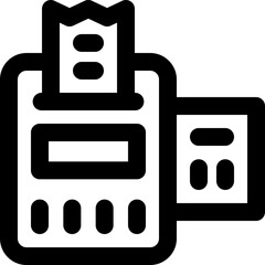 payment machine line icon. Clean and minimalist vector icon for websites, mobile apps, presentations, and logos. Fully scalable and customizable for any project.