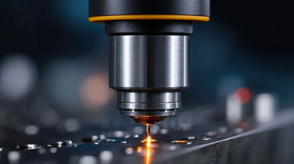 Laser Cutting Precision: Capturing the cutting edge of technological innovation, this close-up shot showcases a laser cutter in operation, etching intricate designs with unwavering precision.