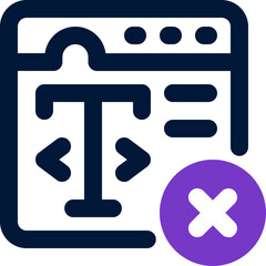 Obraz premium remove text duotone icon. Sleek and modern vector icon for websites, mobile apps, marketing materials, and corporate design. Fully scalable and ready to use.