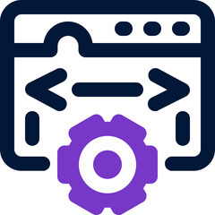 web development duotone icon. Sleek and modern vector icon for websites, mobile apps, marketing materials, and corporate design. Fully scalable and ready to use.