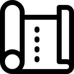 yoga mat line icon. Clean and minimalist vector icon for websites, mobile apps, presentations, and logos. Fully scalable and customizable for any project.