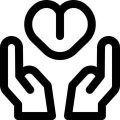heart line icon. Clean and minimalist vector icon for websites, mobile apps, presentations, and logos. Fully scalable and customizable for any project.