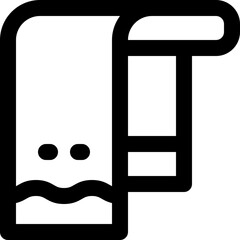 towel line icon. Clean and minimalist vector icon for websites, mobile apps, presentations, and logos. Fully scalable and customizable for any project.