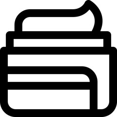 cream line icon. Clean and minimalist vector icon for websites, mobile apps, presentations, and logos. Fully scalable and customizable for any project.