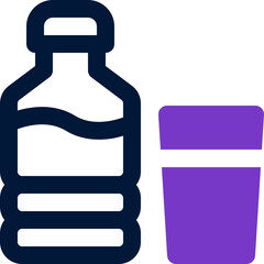 mineral water duotone icon. Sleek and modern vector icon for websites, mobile apps, marketing materials, and corporate design. Fully scalable and ready to use.