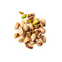 Roasted Pistachios - Close-up Studio Shot of Shelled Pistachios with Kernels