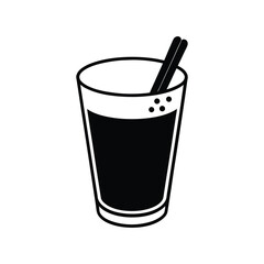 rinks clipart of glass of chai latte with cinnamo