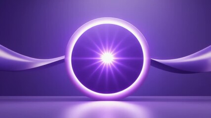 Purple glowing ring with drapes