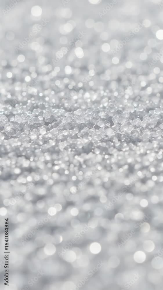 Poster close up abstract of a textured snow background with shiny glittering crystals in a cold winter seas