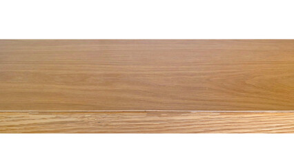 Wooden tabletop surface isolated on white background