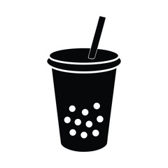 paper cup with straw