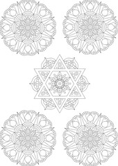 Intricate Mandala Art with Detailed Floral and Geometric Elements