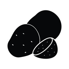 silhouette illustration pumpkin slice 