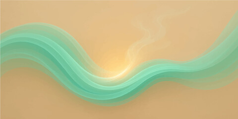 Abstract blue wave background with flowing curves and light vector design pattern