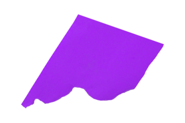 Purple torn paper isolated on transparent background