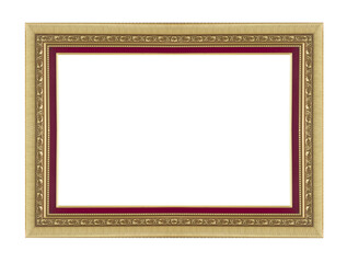 gold frame on white background