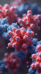 Fototapeta premium A microscopic view of the transport proteins responsible for moving materials around the body. 