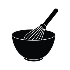 drinks clipart of matcha tea bowl with whisk 