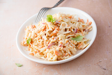 Traditional coleslaw salad