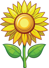 Fototapeta premium Light Party Alternative Bright Yellow Sunflower Illustration