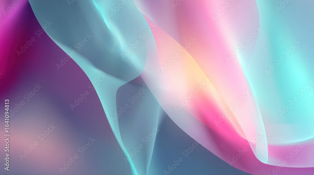 Poster abstract colorful background with flowing shapes
