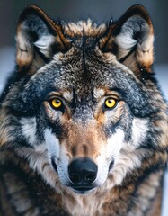 Fototapeta premium Close-up of a wolf's face